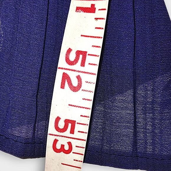 Just Me Womens Maxi Sz M Navy Off-Shoulder Ruffle Tiered Dress Gown Wedding Prom - Picture 16 of 16